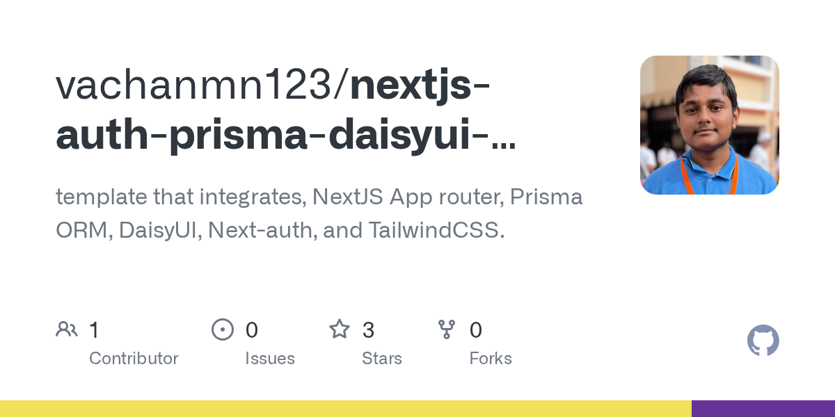 NextJS Next-Auth Prisma DaisyUI Template
